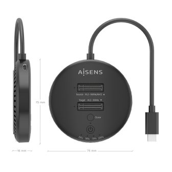 AISENS Estacion De Docking De Doble Bahia NVME a USB 3.2 Gen2x2…
