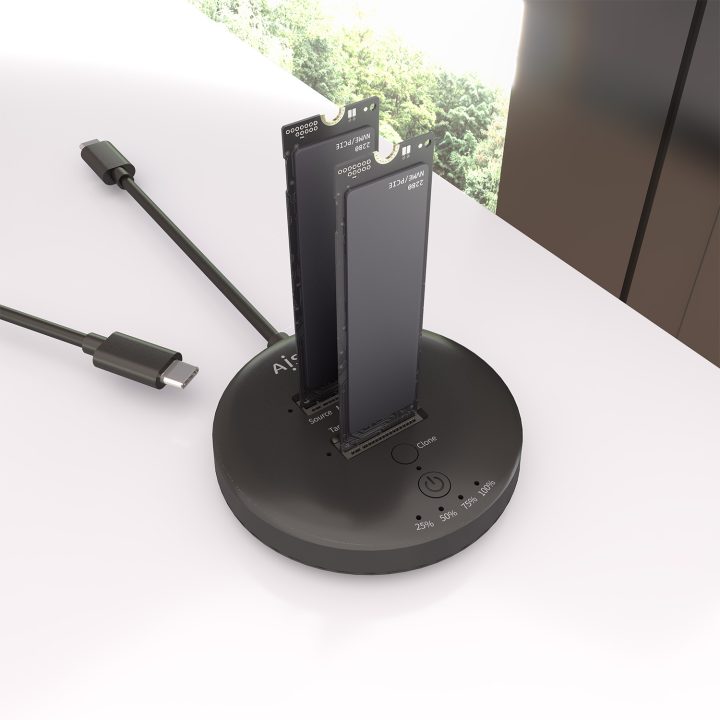 AISENS Estacion De Docking De Doble Bahia NVME a USB 3.2 Gen2x2…