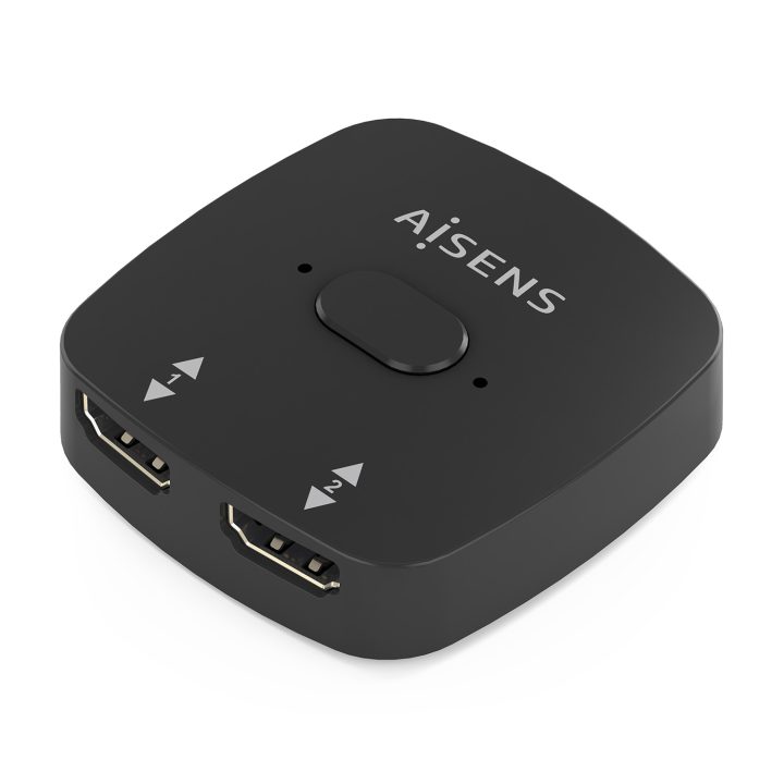 AISENS HDMI Conmutador Switch 4K@60Hz 2x1, Preto