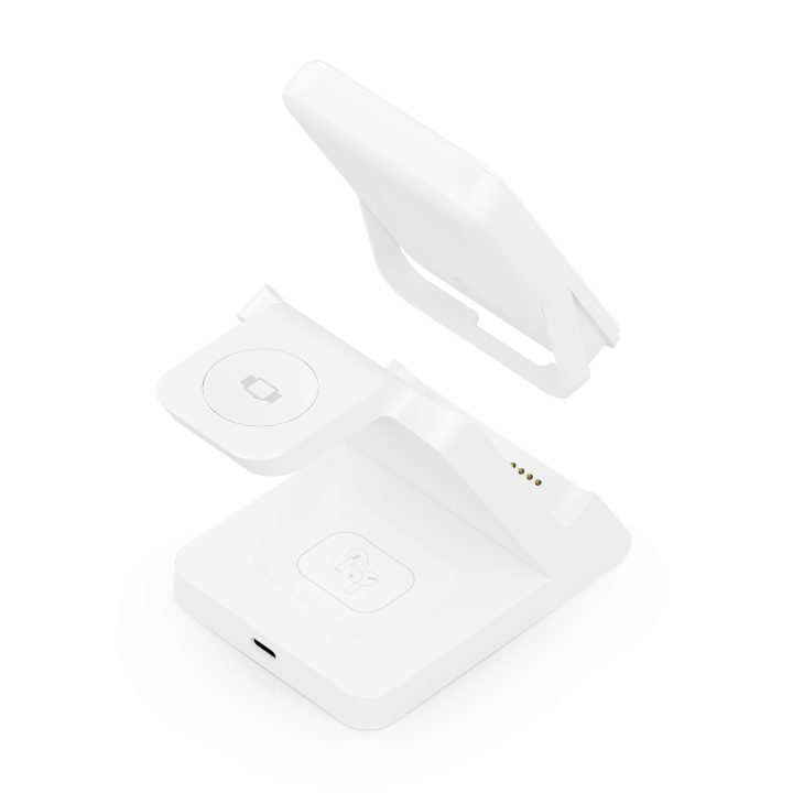 AISENS Carregador Sem Fios USB-C 4 em 1 de 15W para Telemóvel, Apple…