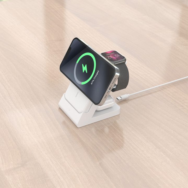 AISENS 4-in-1 15W USB-C Wireless Charger for Phone, Apple Watch, and…