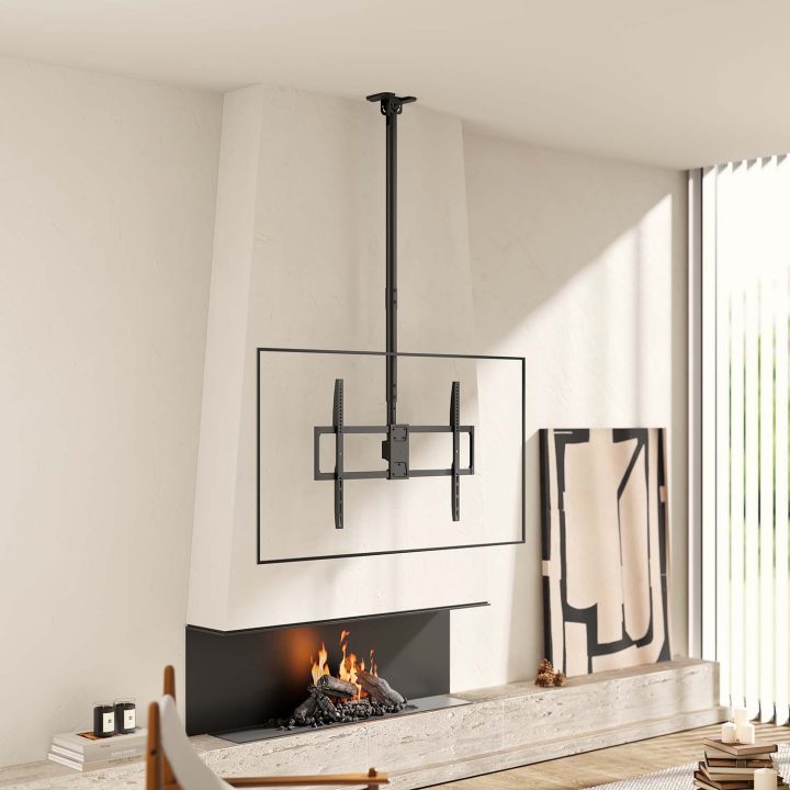 AISENS Soporte de techo pro giratorio, inclinable, extensible y…