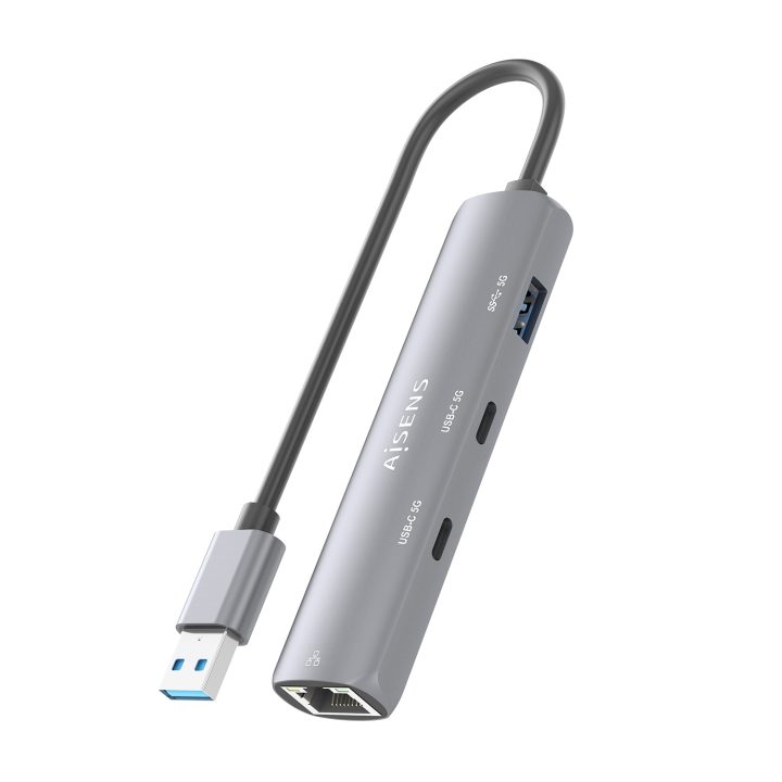 AISENS USB3.0 Dock USB-A A Ethernet Gigabit + Hub 2xUSB-C+1xUSB-A…