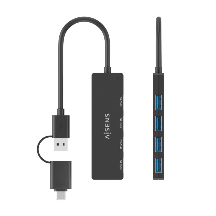 AISENS Hub USB 3.1 USB-C USB-A, USB-C/M+USB-A/M-4xTIPO A/H, Negro…