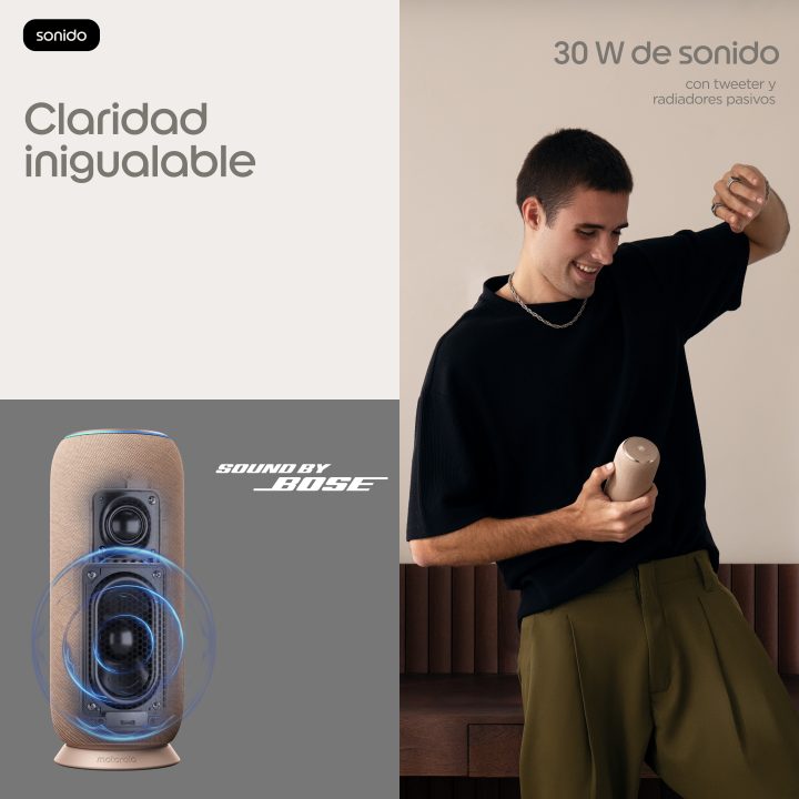 Motorola moto sound flow Portable Mono Speaker Taupe Gray 30 W