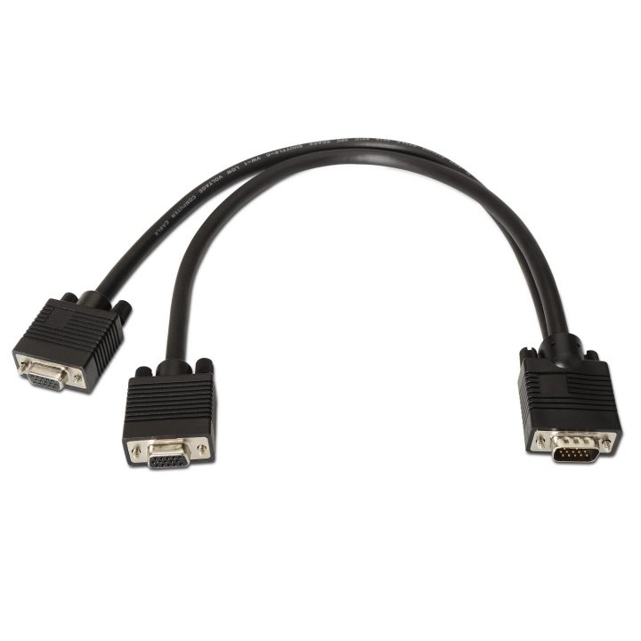 AISENS A113-0081 VGA Cable 0.45 m VGA (D-Sub) 2 x VGA (D-Sub) Black