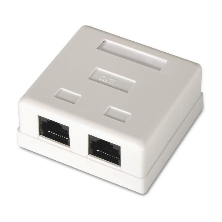 AISENS A139-0302 Cat6 Network Connection Box White