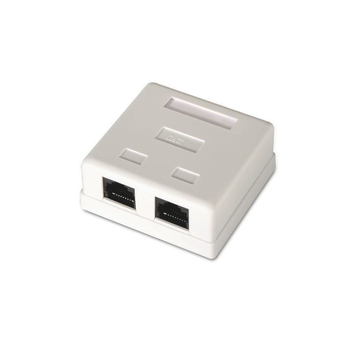 AISENS A139-0302 Cat6 Network Connection Box White