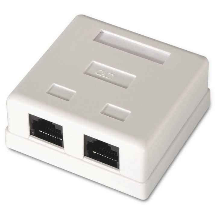 AISENS A139-0302 Cat6 Network Connection Box White