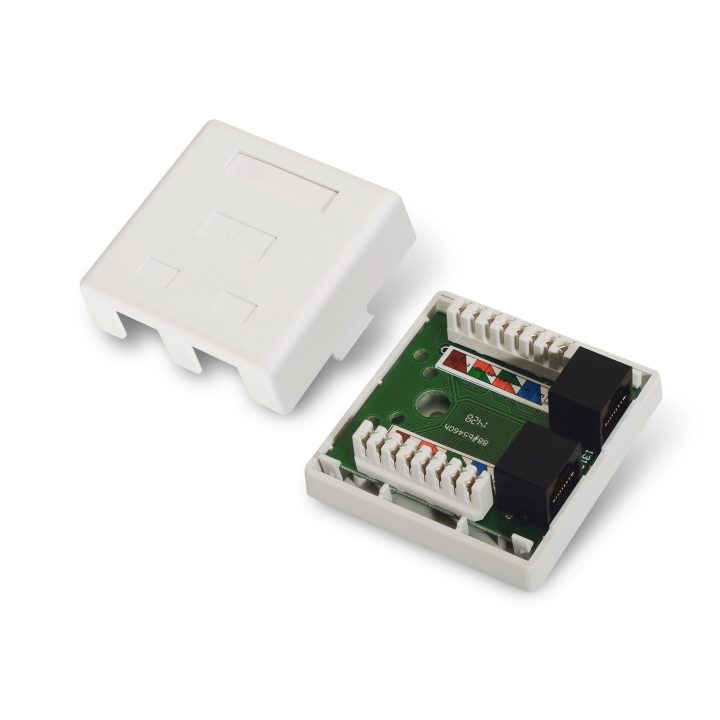 AISENS A139-0302 Cat6 Network Connection Box White