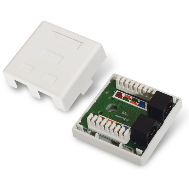 AISENS A139-0302 Cat6 Network Connection Box White
