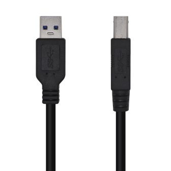 AISENS USB 3.0 Printer Cable Type A/M-B/M, Black, 3.0m