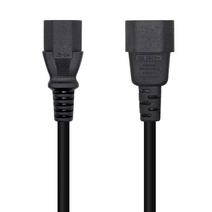 AISENS CPU Power Cable, C13/H-C14/M, Black, 3.0m