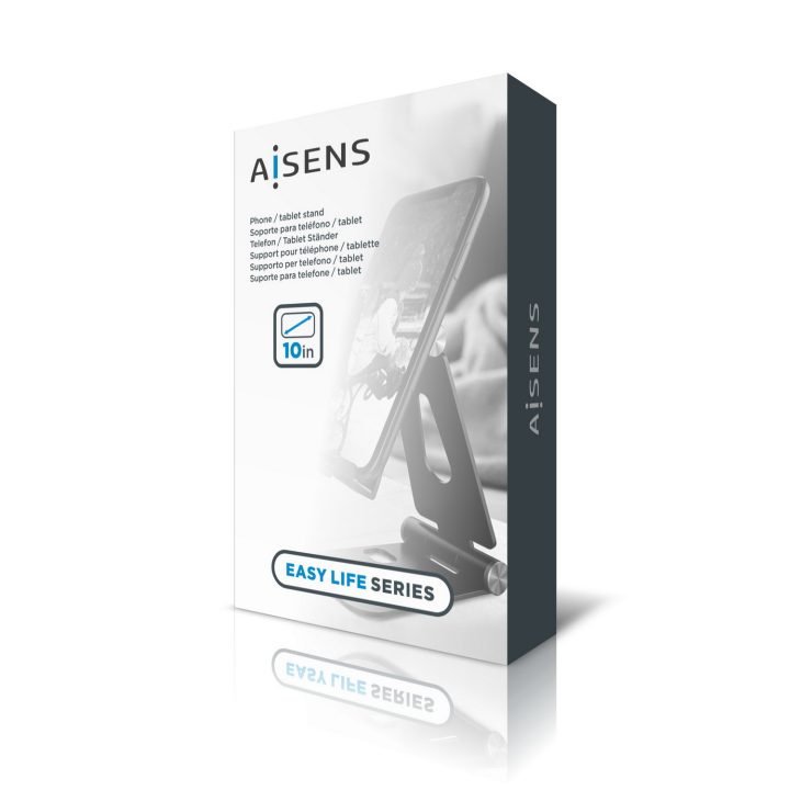 AISENS Adjustable XL Desktop Stand (2 Hinges) for Mobile / Tablet…