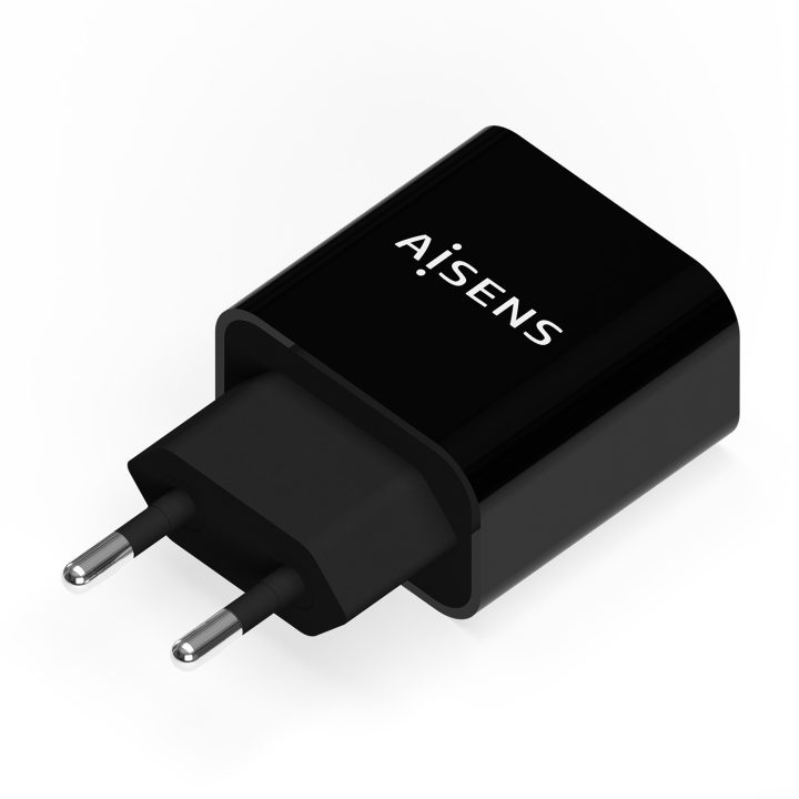 Carregador AISENS USB-C PD3.0 1 Porta 1x USB-C 20 W, Preto