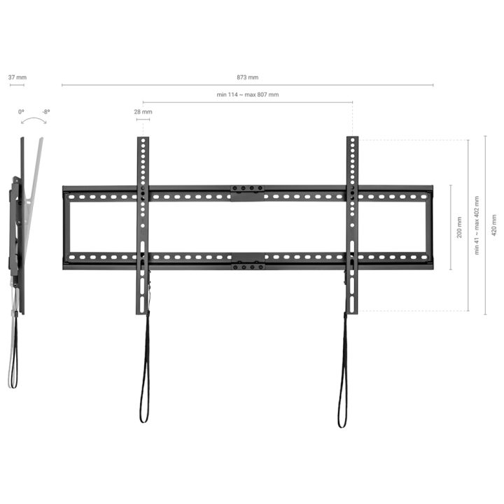 AISENS Soporte ECO Inclinable para Monitor/TV 75Kg de 37-90, Negro