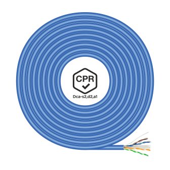 AISENS RJ45 Network Cable LSZH CPR Dca CAT.6 UTP AWG24, Blue, 100 m