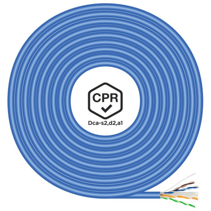 Cabo de Rede AISENS RJ45 LSZH CPR Dca CAT.6 UTP AWG24, Azul, 100 m