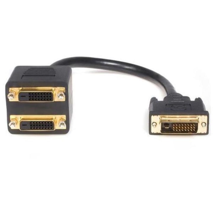 StarTech.com Compact 2-Port DVI-D Video Splitter Cable - Splitter