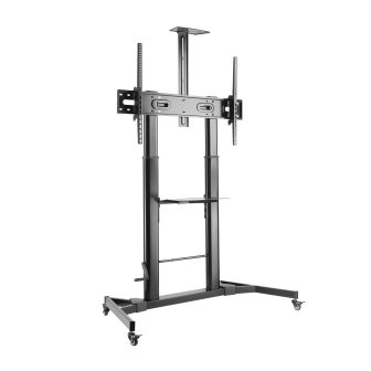AISENS ECO Floor Stand with Wheels and Crank, DVD Tray and Camera…