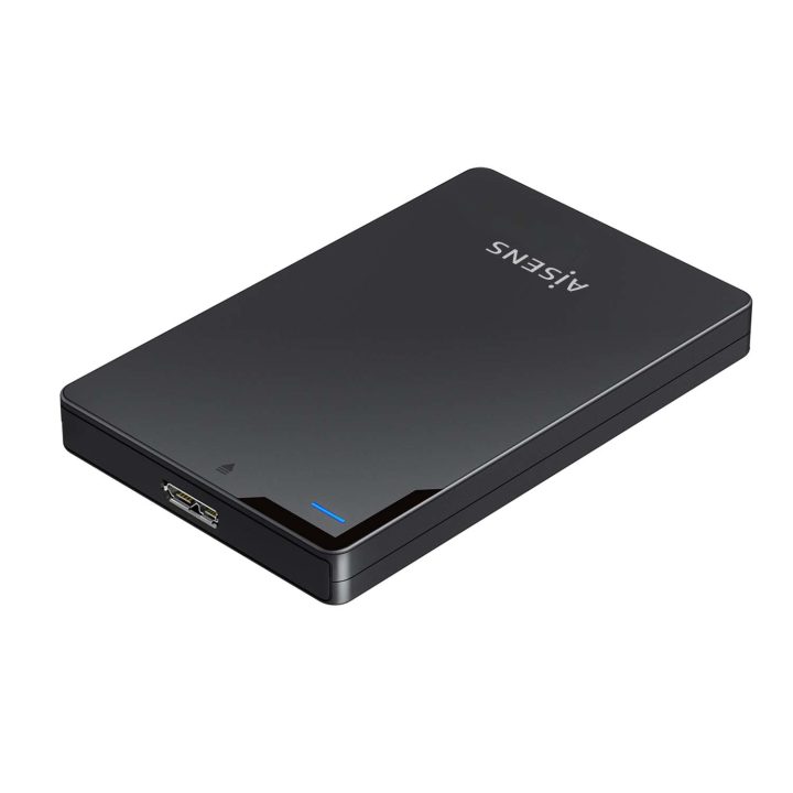 AISENS Caixa Externa 2,5″ 9.5mm SATA a USB 3.0/USB3.1 Gen1, Preta