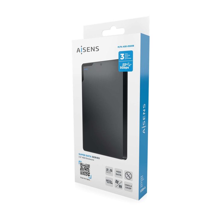 AISENS 2.5" 9.5mm SATA to USB 3.0/USB3.1 Gen1 External Enclosure…
