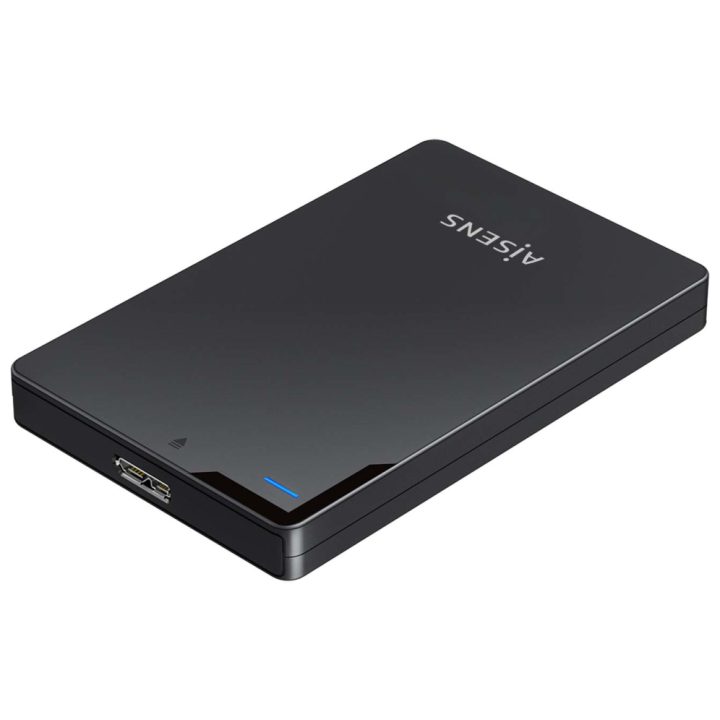 AISENS Caja Externa 2,5″ 9.5mm SATA a USB 3.0/USB3.1 Gen1, Negra