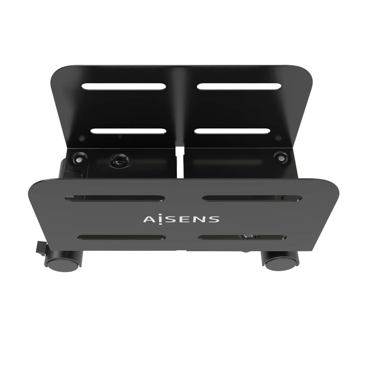 AISENS Adjustable Metal Floor CPU Stand, Black