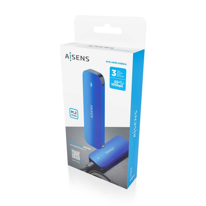 AISENS ASM2-026BLU caja para disco duro externo Caja externa para…