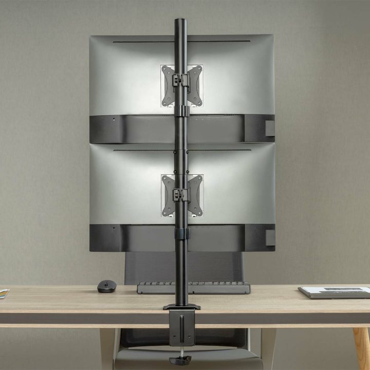 AISENS Soporte de mesa eco giratorio e inclinable para 2 Monitor/TV…