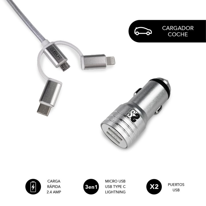 Subblim 12W USB Type-A Car Charger (SUB-CHG-4CC001)