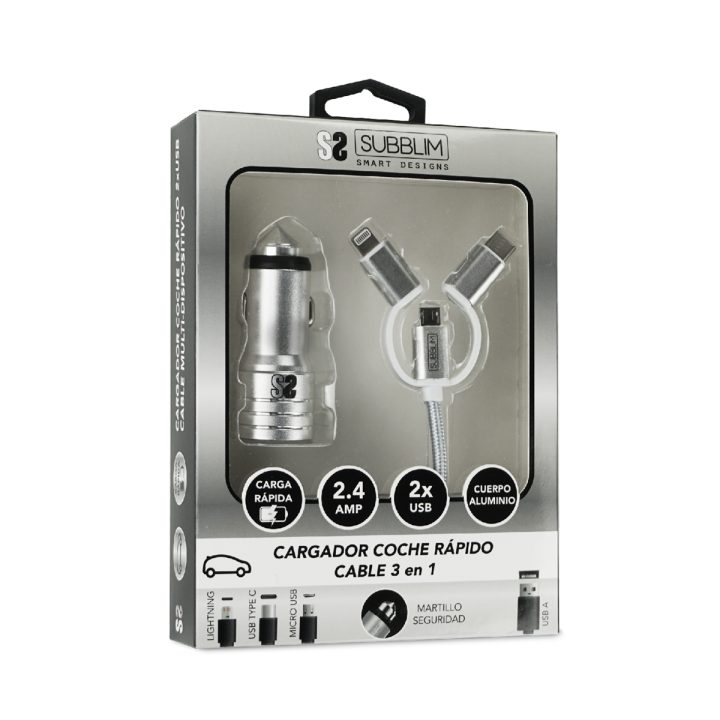 Subblim 12W USB Type-A Car Charger (SUB-CHG-4CC001)