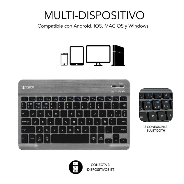 Capa Subblim Keytab Pro BT para Samsung Tab A9+ 11” (SUBKT3-BTS060)
