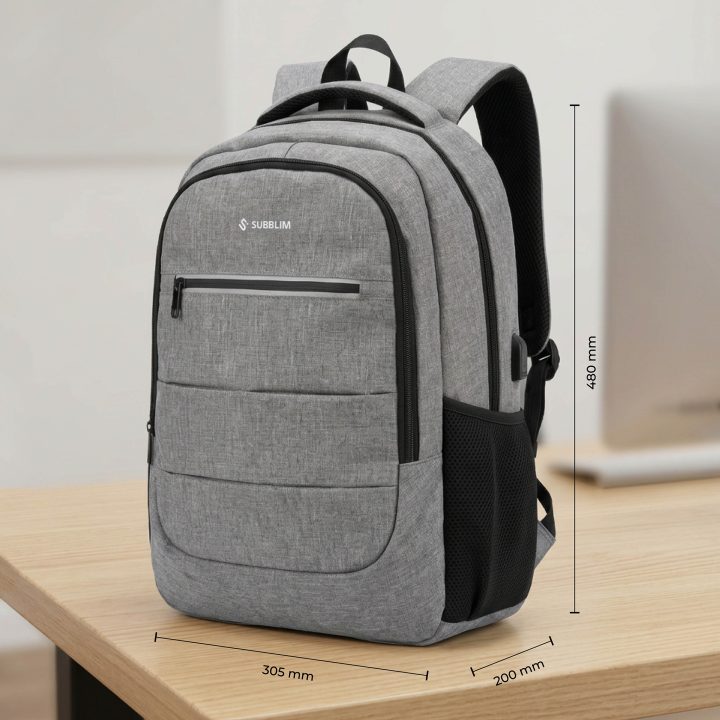 Mochila Subblim SUBBP-2CPB101 City Plus Backpack 16" 26L Cinzento
