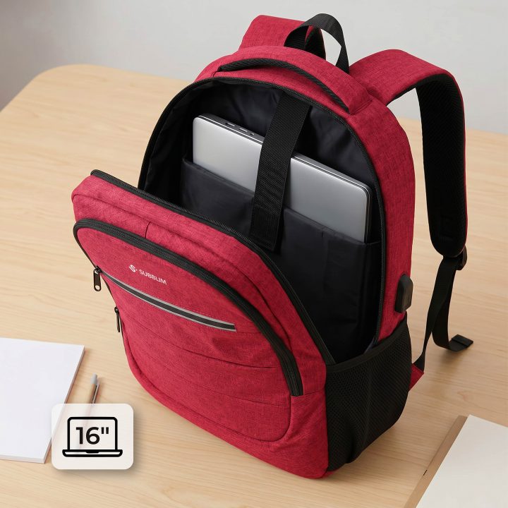 Mochila Subblim City Plus Backpack 16" 26L Vermelha (SUBBP-2CPB103)