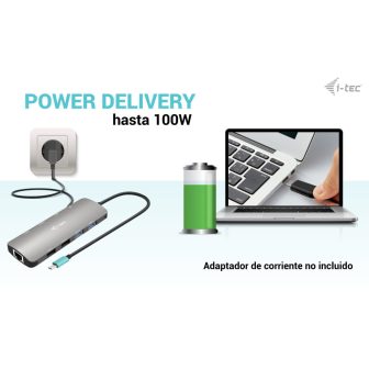 i-tec USB-C Metal Nano 2x Display Docking Station + Power Delivery…