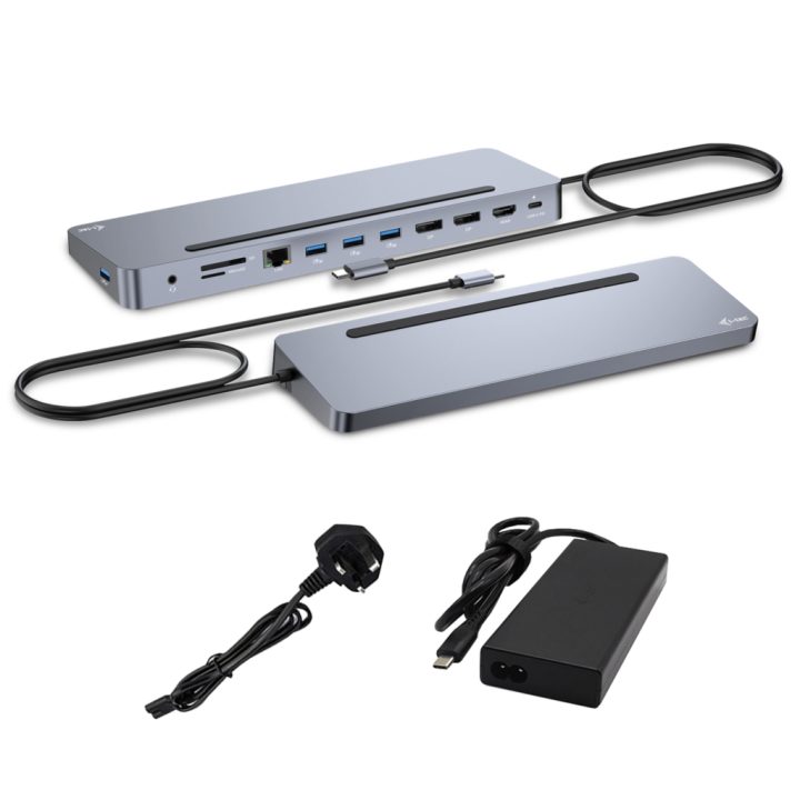 i-tec USB-C Metal Ergonomic 3x 4K Display Docking Station with Power…