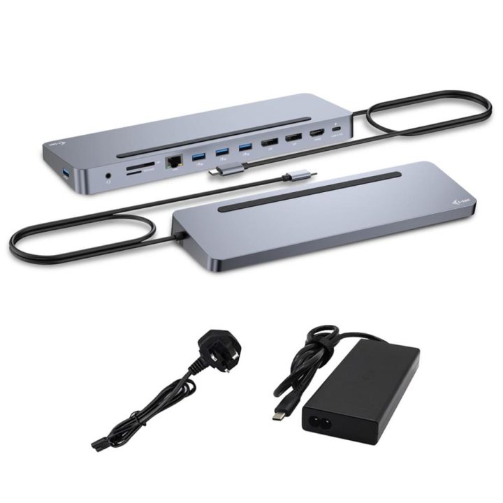 Estação de ancoragem i-tec USB-C Metal Ergonomic 3x 4K Display com…