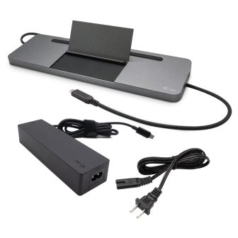 i-tec Metal SB-C Ergonomic 4K 3x Display Docking Station with Power…