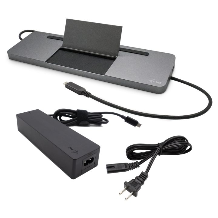 i-tec Metal SB-C Ergonomic 4K 3x Display Docking Station with Power…