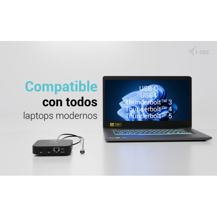 Estação de ancoragem i-tec USB-C com duplo HDMI e Power Delivery 100 W