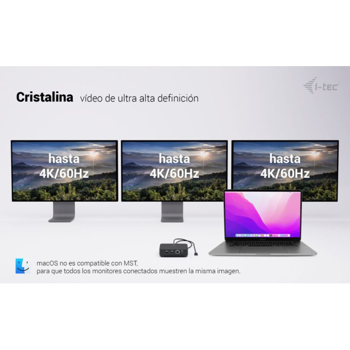 i-tec USB-C DP Dual HDMI Docking Station with Power Delivery 100 W +…