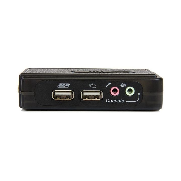 StarTech.com All-in-One 2-Port KVM Switch Kit - USB - VGA Audio and…