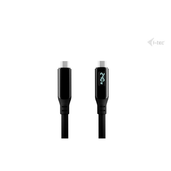 Cabo i-tec Thunderbolt 4/USB4 Class Pro 240W com LCD (40 Gbps, 150 cm)