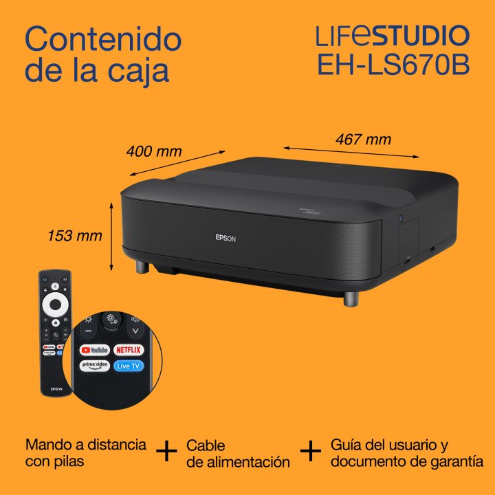 Epson Lifestudio Grand EH-LS670B - Negro metalizado