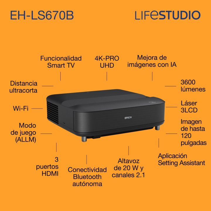 Epson Lifestudio Grand EH-LS670B - Metallic Black