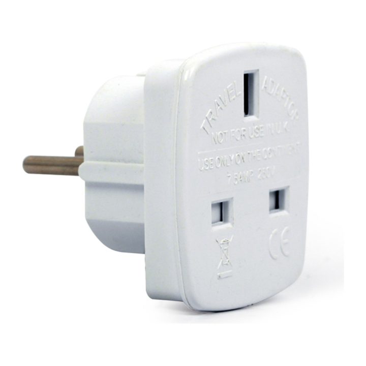 Gembird A-AC-UKEU-001 Electrical Plug Adapter Type G (RU) Type F White