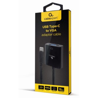 Gembird A-CM-VGAF-01 Adaptador gráfico USB 1920 x 1080 Pixéis Preto