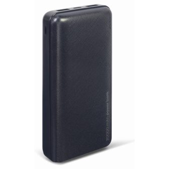 Gembird PB20-02 bateria externa Polímero de lítio 20000 mAh Preto