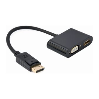Gembird A-DPM-HDMIFVGAF-01 DisplayPort cable 0.1 m Black